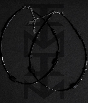 CZARNE NASZYJNIKI GIRL&GIRL - KOMPLET