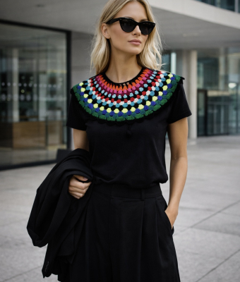 KOLOROWY KOŁNIERZYK GRANNY