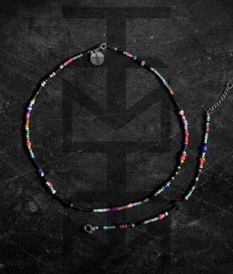 WIELOKOLOROWY NASZYJNIK I BRANSOLETKA - KOMPLET