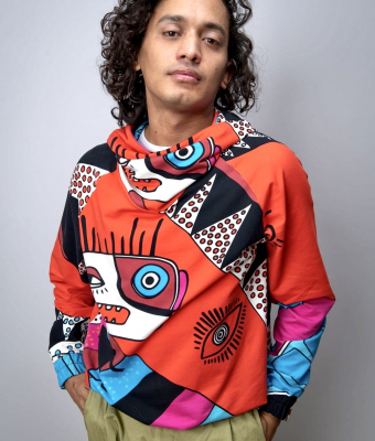 COLORFUL HOODIE MADE OF ORGANIC COTTON AVANGARD