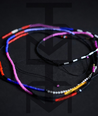 KOLOROWE SZKLANE KORALIKI Z HEMATYTEM