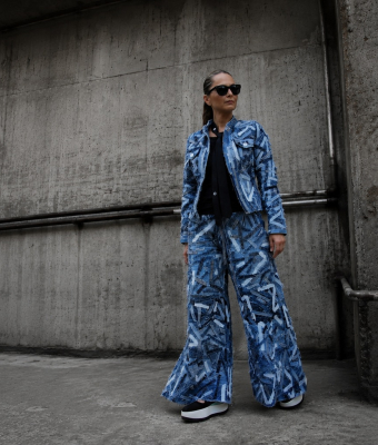SZEROKIE JEANSOWE SPODNIE - UPCYCLING
