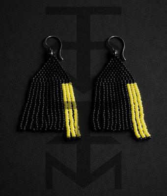 CZARNO-ŻÓŁTE KOLCZYKI NERO