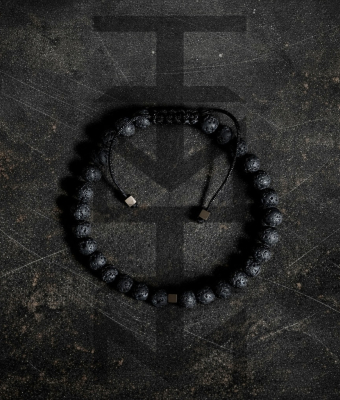 BRANSOLETKA Z LAWĄ WULKANICZNĄ