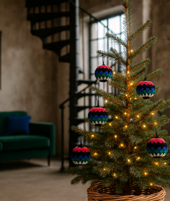 MAXI KOLOROWA BOMBKA RĘCZNIE WYKONANA GRANNY