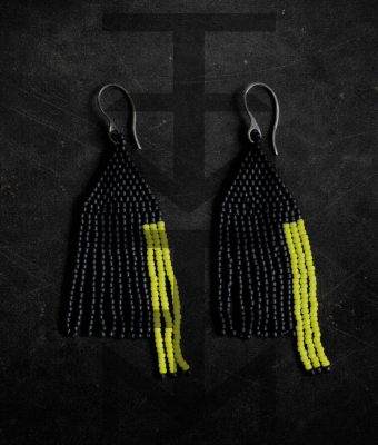 CZARNO-ŻÓŁTE KOLCZYKI NERO