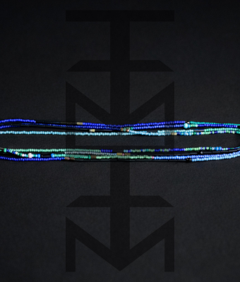 KORALIKI SZKLANE ZIELONO_KOBALTOWE