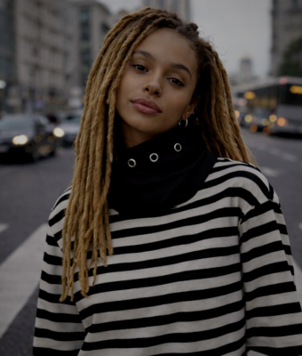 CZARNY BAWEŁNIANY KOMIN NIKITA