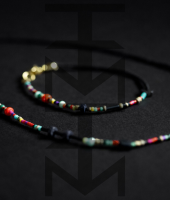 WIELOKOLOROWY NASZYJNIK I BRANSOLETKA - KOMPLET