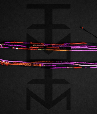  KORALIKI SZKLANE Z HEMATYTEM PORTOCALE