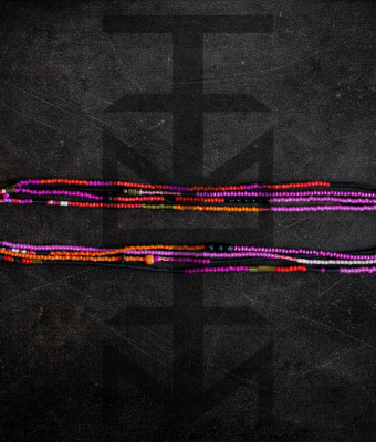  KORALIKI SZKLANE Z HEMATYTEM PORTOCALE